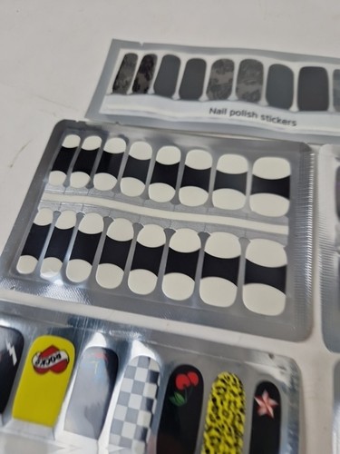 14 x Packungen Nagelfolien selbstklebend nicht aushärtend sortiert Nail Art Lack Aufkleber - Bild 12 von 15