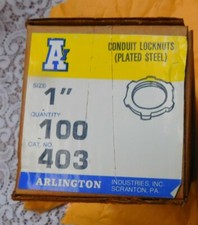  1''  Locknuts  Arlington 403 100 locknuts 