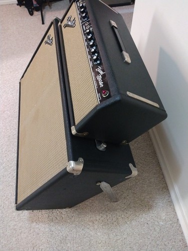Fender 1965 Bandmaster Blackface Pre-CBS Head & 2x12 Cabinet w/Original Covers - Picture 4 of 24