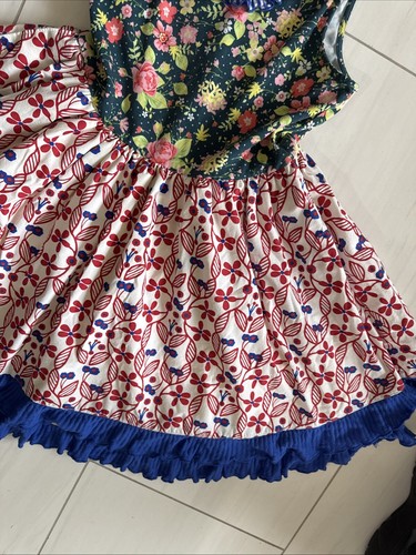 Matilda Jane Girls Size 10 Ferris Wheel Sleeveless Floral Dress - Picture 5 of 10