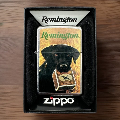 Zippo Original Windproof Feuerzeug Remington True Blue Peters Jagdhund USA 🔥
