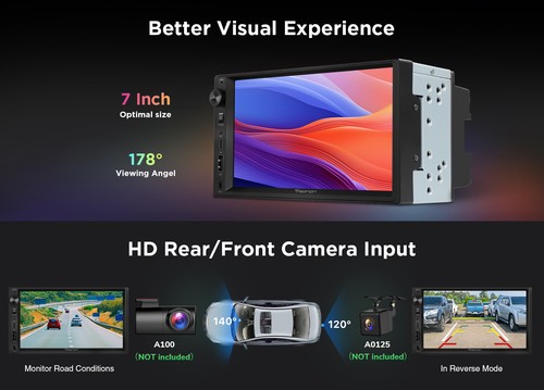 CAM+OBD+DVR+Android 13 7" 2 DIN Car Stereo Radio GPS Navigation CarPlay FM Video - Picture 7 of 19