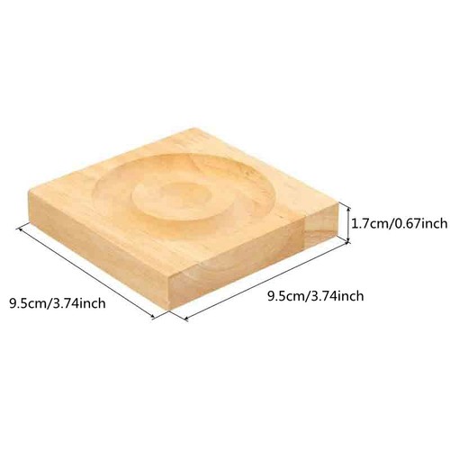 1 Stück Schmuckständer quadratisch Aufbewahrung Holz Tablett 9,5 9,5 cm Armband Palette Natur - Bild 4 von 5