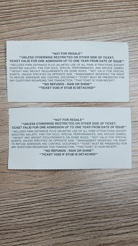 2 Vintage Tickets Knotts Berry Farm 1997 Souvenir Paper Items Theme Park - Picture 2 of 2
