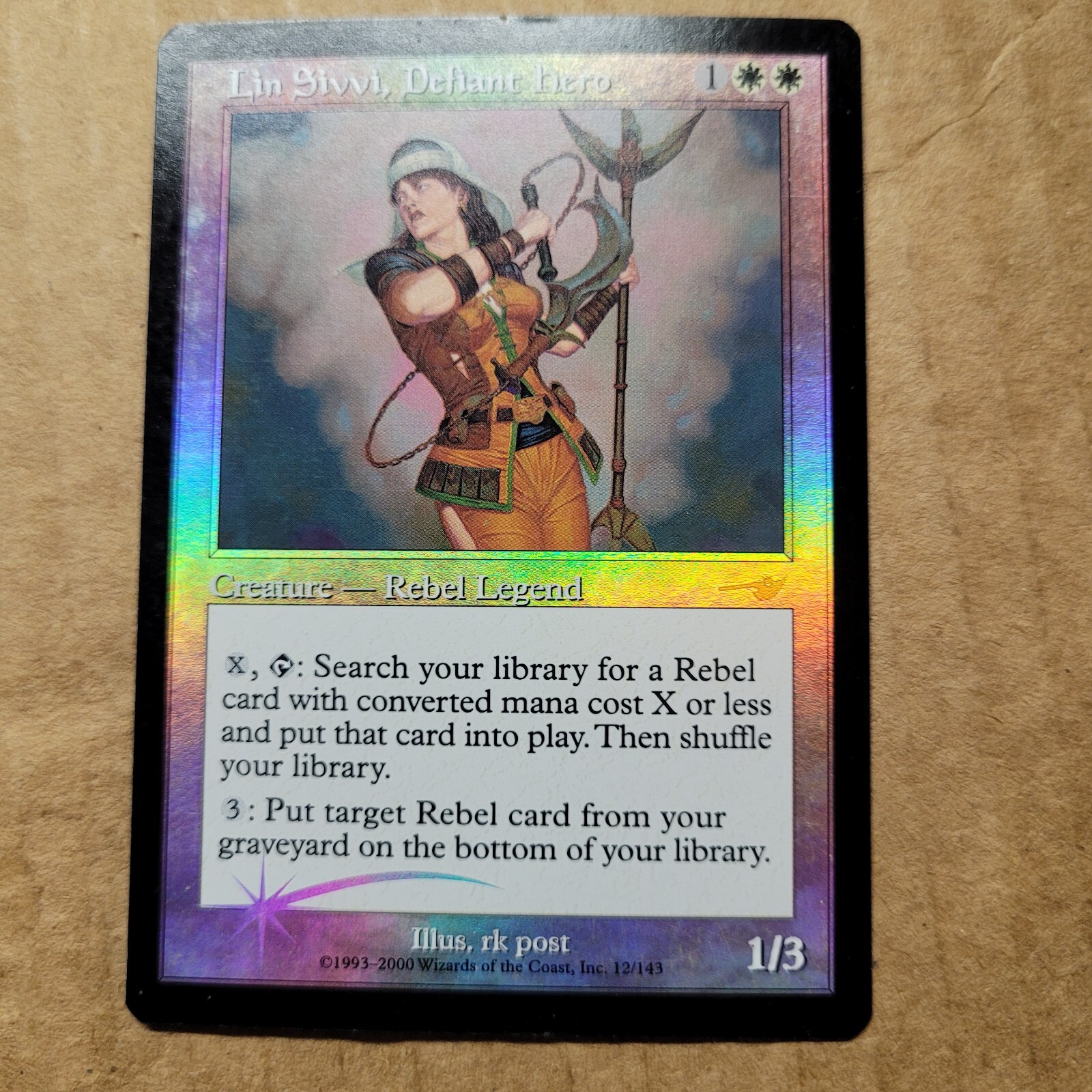 MTG FOIL Lin Sivvi, Defiant Hero  – Nemesis Magic The Gathering Card English LP