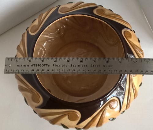 Atlantic Mold 11" Round Bowl Planter Vintage Mid Century Modern Pottery Ceramics - Picture 12 of 19