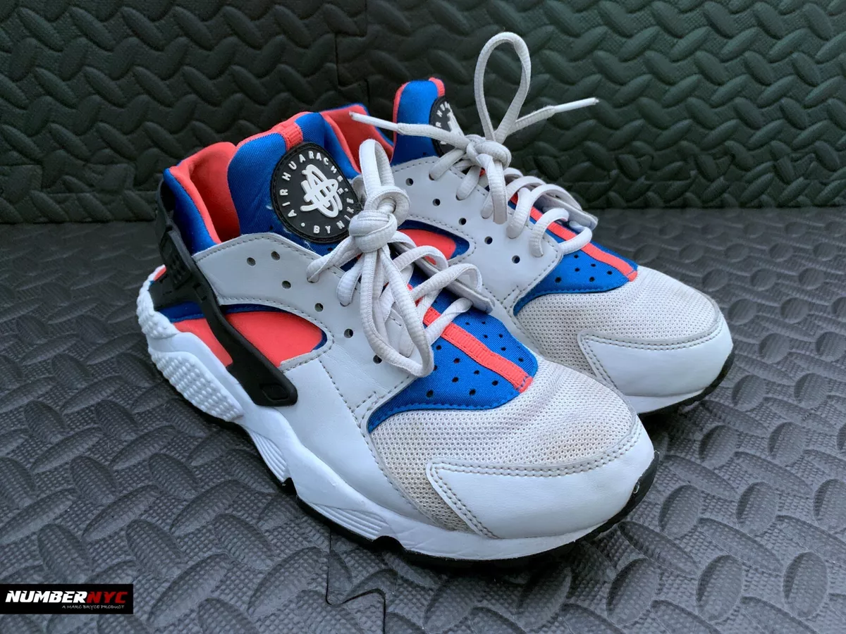 Nike huarache grey blue cheap orange