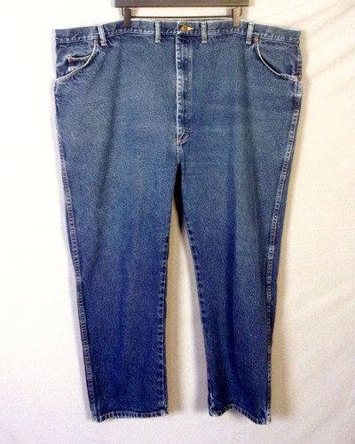 vtg Wrangler Rugged Wear Men's Med/Dark Wash Denim Jeans Work Chore sz 54 X 30 - Picture 3 of 4