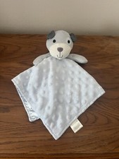Kyle  Deena Puppy Plush Baby Security Lovey Blanket Blue Minky Dot 14x14