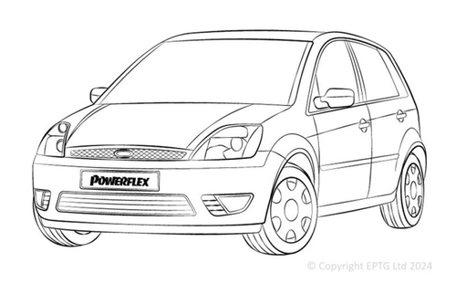 Powerflex Motorlagerhalter unten & Buchsen für Ford Fiesta MK6 inkl. ST ST150 - Bild 4 von 9