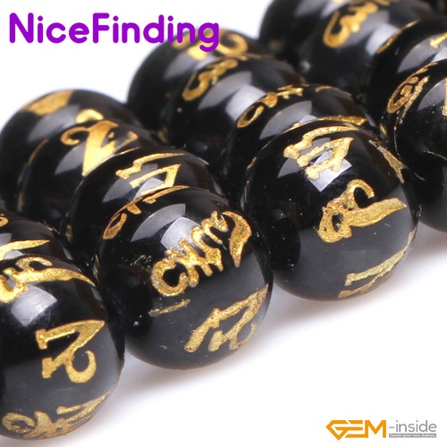 Cuentas de la suerte de gurú tibetano budista de ágata natural para hacer joyas 15" 8,10,12 mm - Imagen 17 de 17