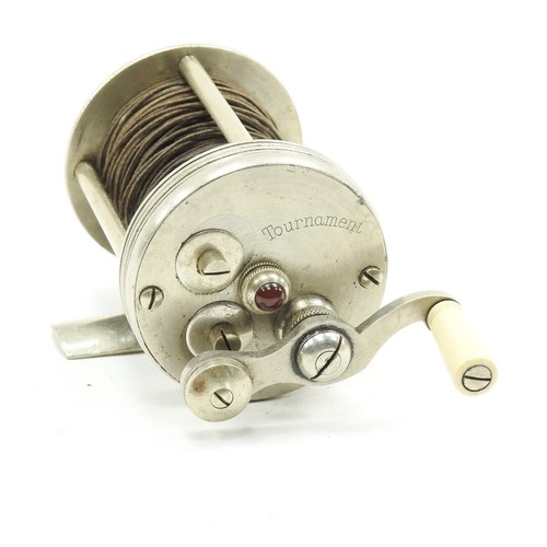 Vintage Montague "Tournament" German Silver Casting Reel. 60-Yard. - Picture 1 of 5