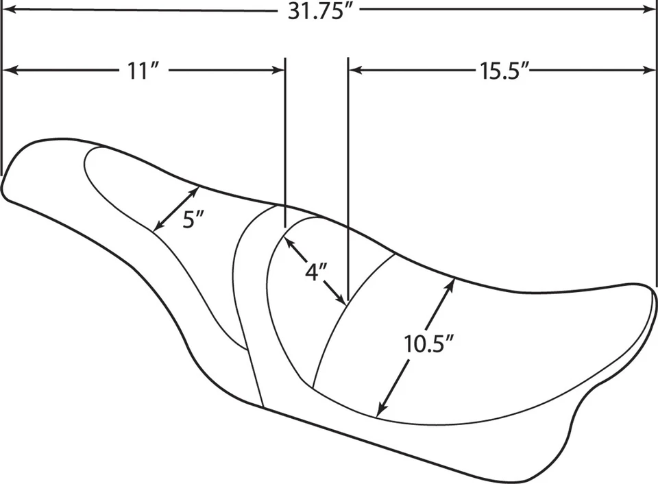 Asiento de gamuza Drag Specialties Caballero Harley Road King/Street Glide 1999-2007 Foto 2 de 2