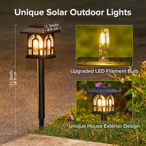 Gartenleuchte Solarleuchte Gartenlampe Außen LED Solarlampen Garten Balkon 8pcs - Bild 9 von 18