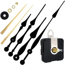 Long Shaft Clock Movement Kit 12 Inch Spade Hands Battery Operated