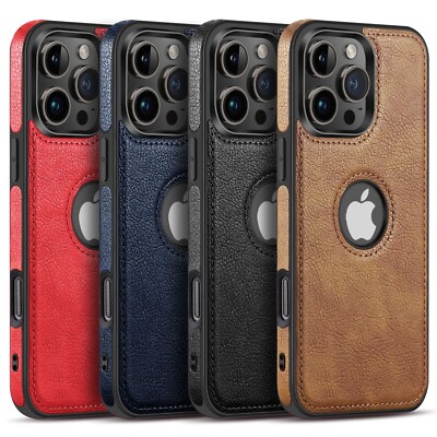 Custodia In Ecopelle Per IPhone, Modello Da 11 A 16 Pro Max, Con Cavalletto, Antigraffio, Nera