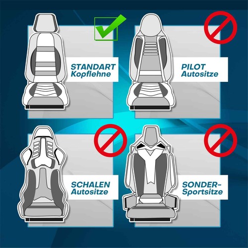2x Fundas de asiento adecuadas para Seat Tarraco desde 2018 (negro) | PRIME - Imagen 11 de 12