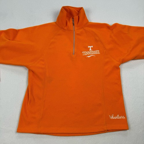 Vintage Starter Tennessee Vols Jacket Womens Sz Small Orange Fleece 1/4 Zip NCAA - Picture 4 of 14
