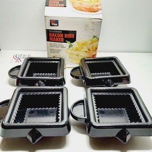 Total Vision Microwave Bacon Dish Maker Set of 4