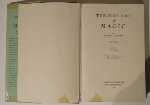 The Fine Art of Magic 1948 1st Edition George Kaplan - Rare Collectible Book - Bild 4 von 9