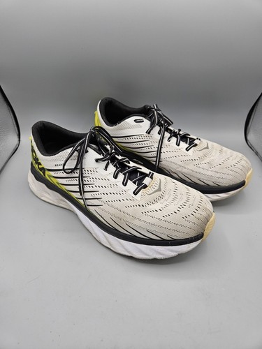 Hoka Arahi 4 Running Shoes Mens Size 10.5 2E White Grey Nimbus Cloud READ