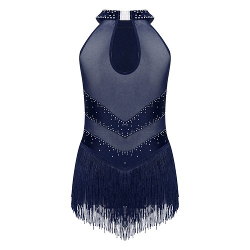 Niños Niñas Vestido de Baile Latino Vestido Borlas con Flecos Rumba Samba Jazz Ropa de Baile - Imagen 35 de 64