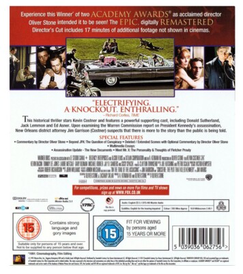 JFK Director's Cut [Blu-ray] (1991) Oliver Stone, Kevin