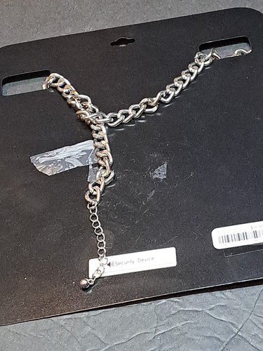 Peach Acrylic Cab Bib Southwest Necklace silvertone 17 Charlotte russe brand - Picture 3 of 9