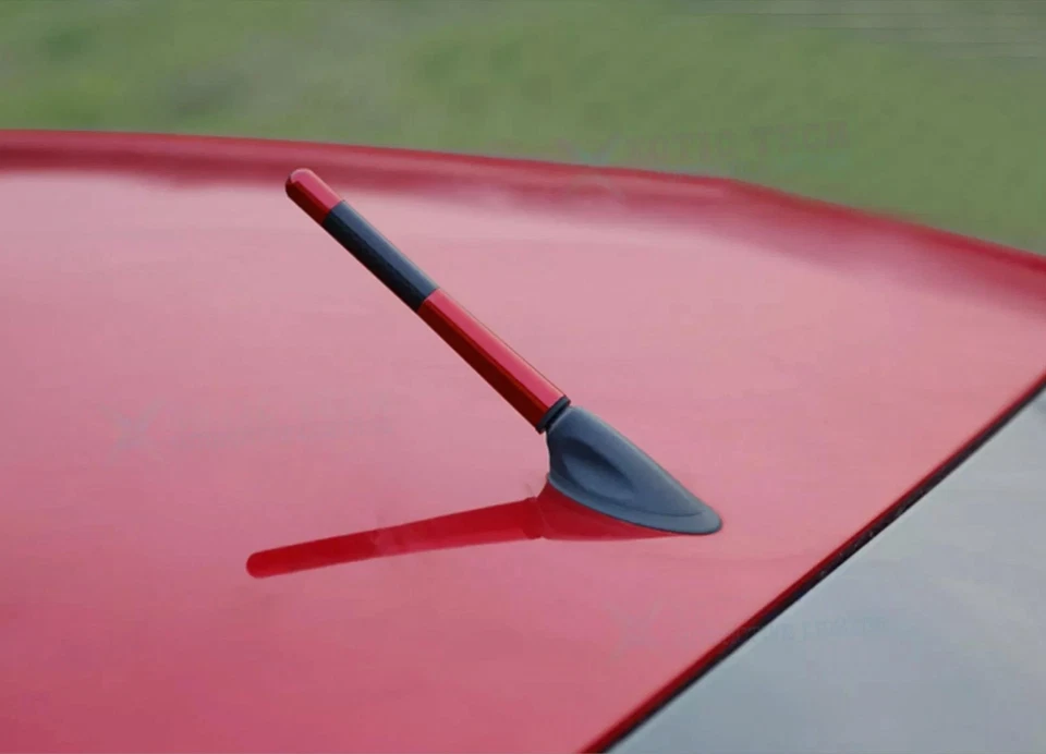 Repuesto Antena Fibra Carbono Rojo 4.7" Impermeable Para Ford E-450 Super Duty Foto 3 de 4