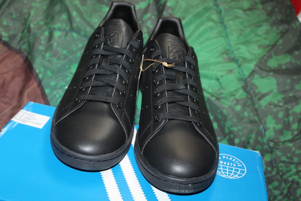 Size 10 - adidas Stan Smith Triple Black for sale online | eBay