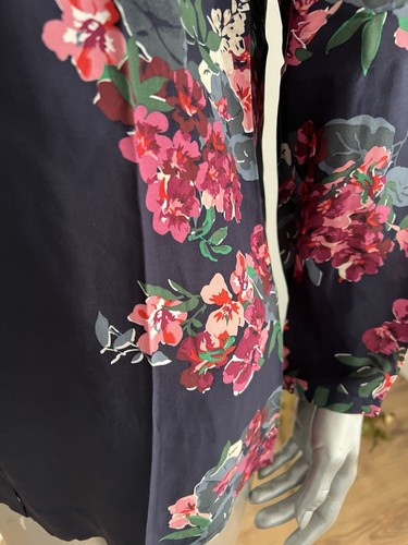 JOULES Elvina Shirt Blouse Women's Top Size 10 12 16 20 Navy Boarder Floral NEW - Picture 14 of 24