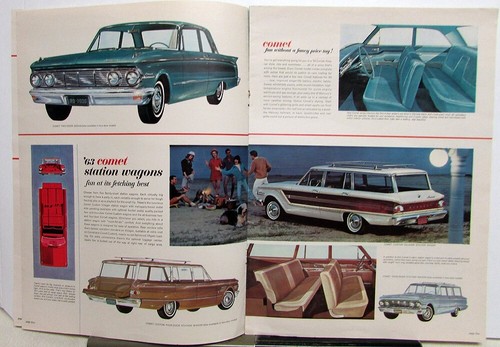 1963 Mercury Comet Meteor Monterey Oversized Sales Brochure Glossy Paper - Picture 3 of 9