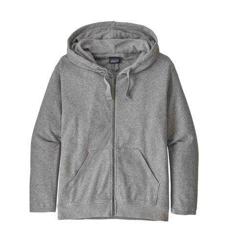 MUJER PATAGONIA ALGODÓN ORGÁNICO FELPA FRANCESA SUDADERA CON CAPUCHA GRIS PLUMA TALLA M NUEVA CON ETIQUETAS - Imagen 16 de 16
