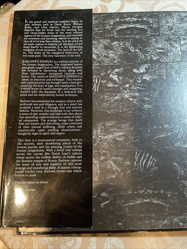 BARLOWE’S INFERNO by Wayne D. Barlowe Hardcover 1st Edition w/ Dust Jacket - Picture 5 of 5