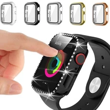 Slim Bling Diamond Full Cover Case+Screen Protector for iwatch Series 10 42/46mm
