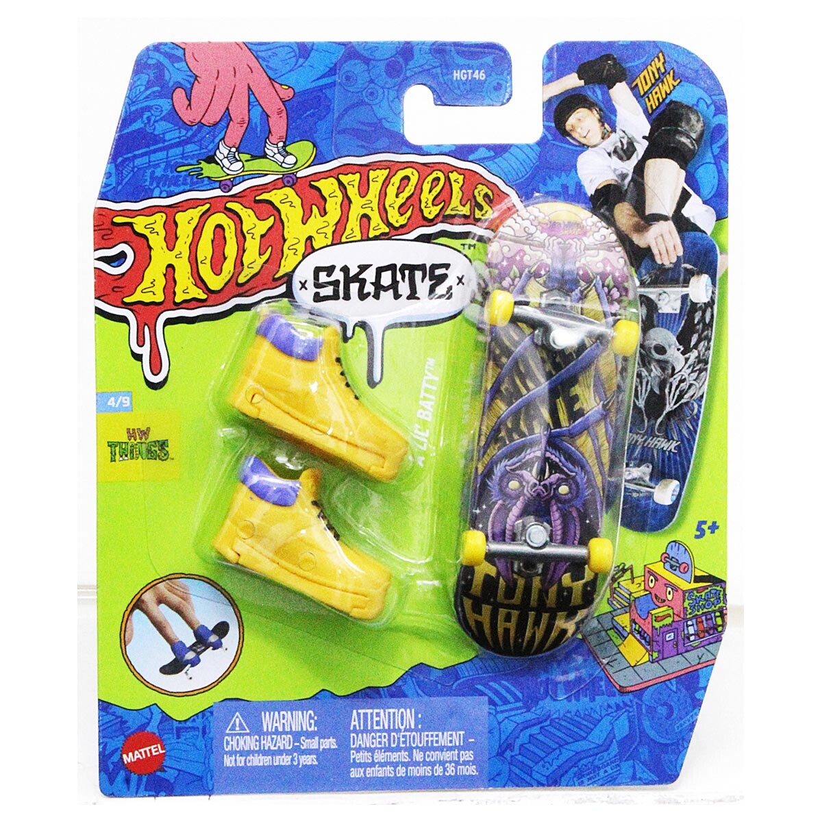 Hot Wheels Skate Fingerboards with Skate Shoes Tony Hawk Single Packs
