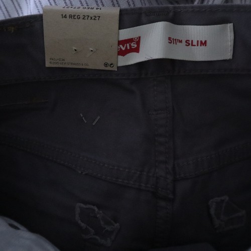 NEW Levi's Boys' Gray 511 Slim Pants Size 27 x 27 - Picture 4 of 4