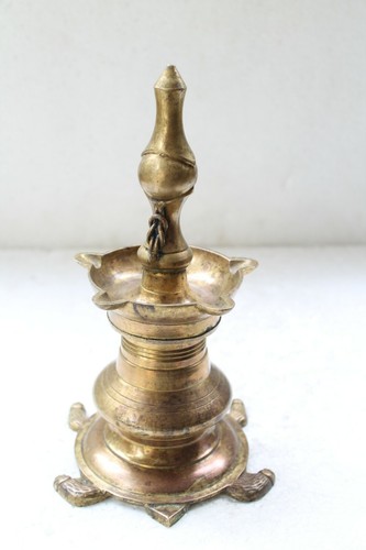 Old Original Hand Casted Brass Tortoise Figure Engraved South Oil Lamp NH6112 - Picture 4 of 12