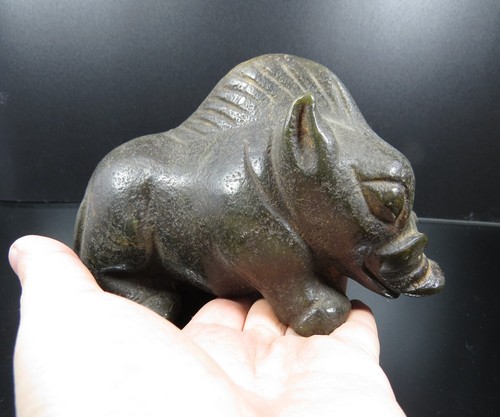Chinese old jade,Hongshan culture,collectible,rare pig,statue G(438) - Picture 9 of 10
