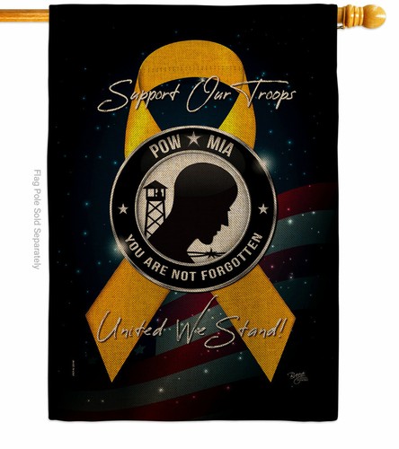 Support POW MIA Burlap Garden Flag Armed Forces Small Gift Yard House Banner - Picture 3 of 19