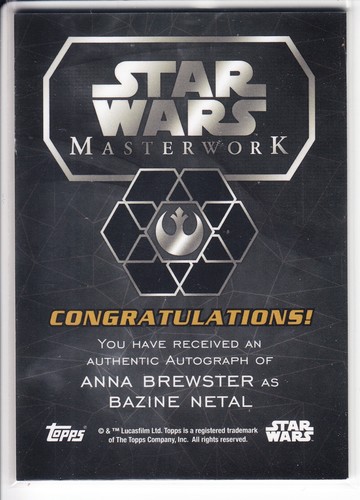 2016 Topps Star Wars Masterwork Autograph, Signed Duals, Stamp Cards You Pick - Picture 261 of 325