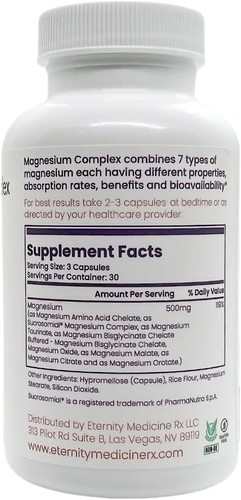 Magnesium Complex – Supports Muscle Function, Bone Health & Relaxation – 90 Caps - Picture 4 of 6