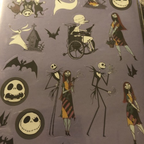 Halloween Stickers, Disney, Nightmare Before Christmas, 6 Sheets, 120 Stickers  - Picture 1 of 4
