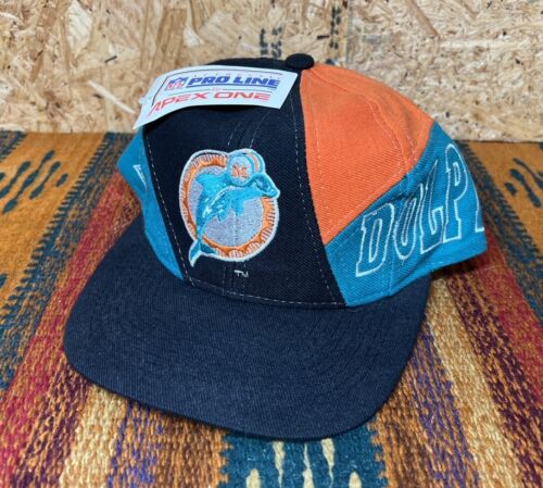 RARE Vintage Pro Line Apex One Miami Dolphins NFL SnapBack Hat NWT