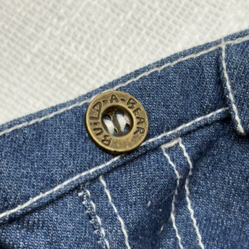 Pantaloncini Build-a-Bear BAB Workshop blu denim rosso pizzo glitter stella per peluche - Foto 3 di 3
