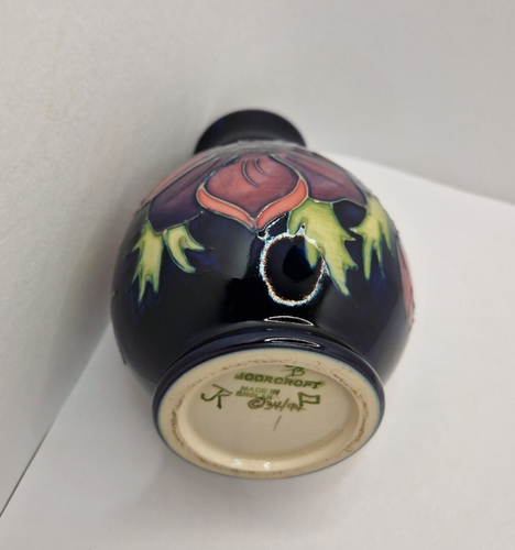 Moorcroft Pottery Anemone Baluster Vase, 14 cm, Backstamped - Picture 21 of 23