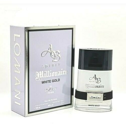 LOMANI AB SPIRIT MILLIONAIRE WHITE GOLD EDP SPRAY FOR MEN 3.3 Oz / 100 ml NEW!!! - Picture 2 of 5