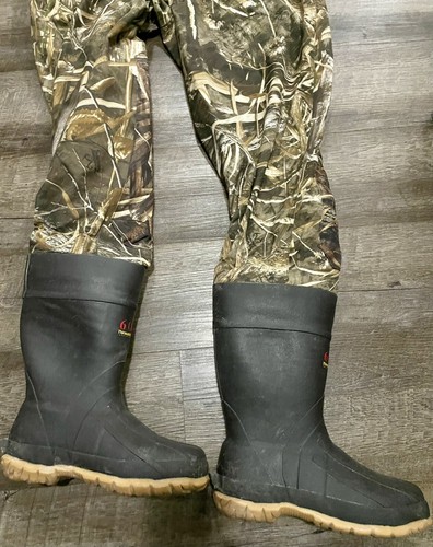 Cabelas Dry Plus Chest Waders Camo Size 8R Realtree Max-5 600 Thinsulate Ultra - Picture 10 of 11