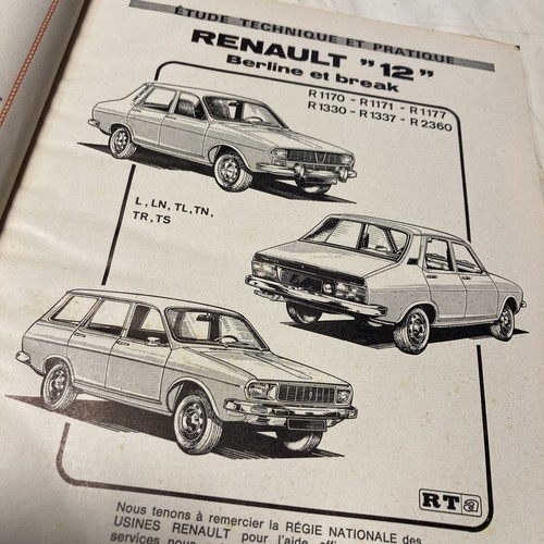 Renault 12 R12 1300cc L LN TL TN TR TS manuel Revue Technique Automobile RTA - Imagen 2 de 9