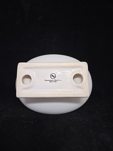 Restoration Hardware Bathware Chunky Simple Soap Dish White Ceramic Bath Decor - Picture 4 of 11